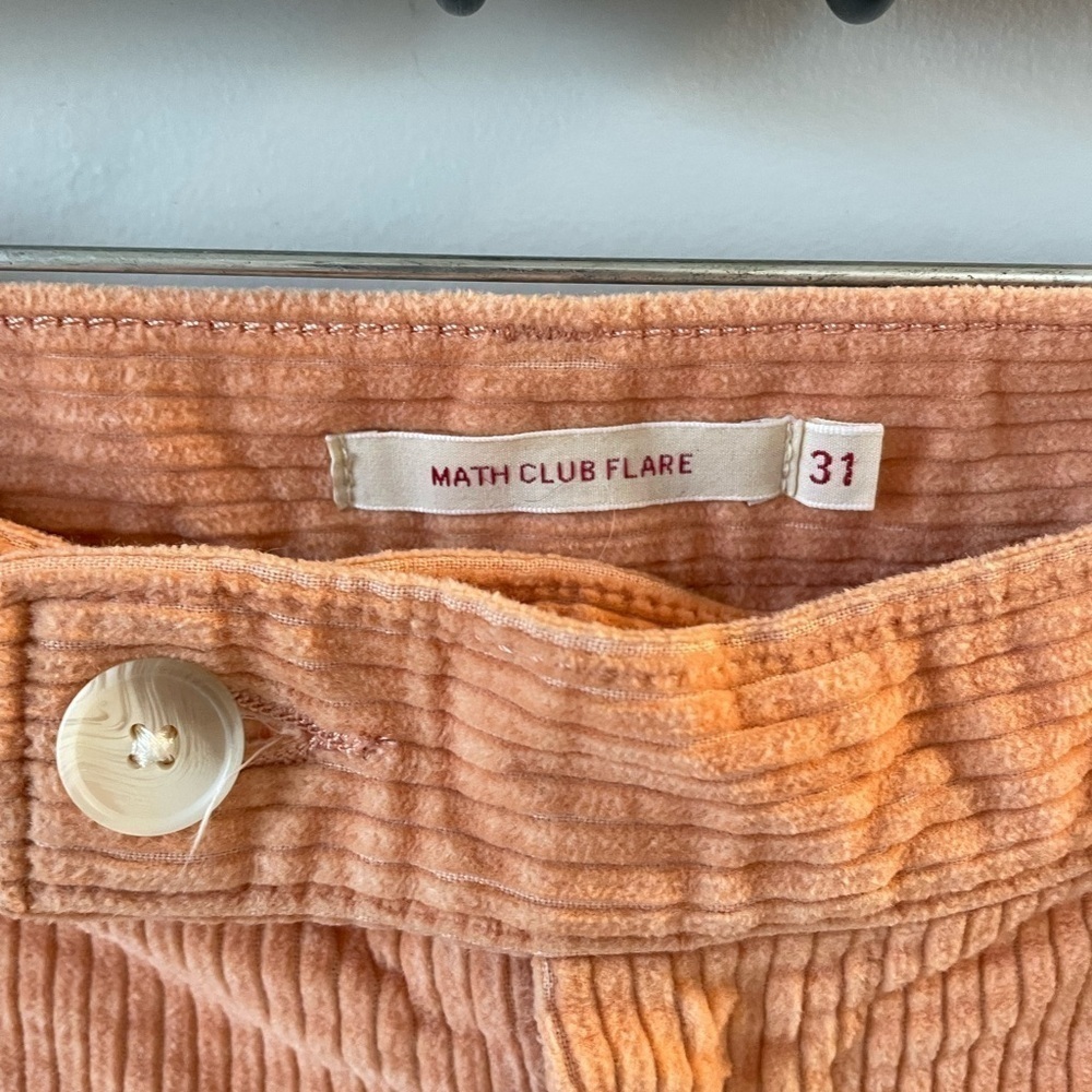 Levi’s, waist 31, Math Club Flare, peach orange color thick corduroy pants - Picture 4 of 6
